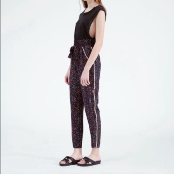 IRO Joey 100% Silk Floral Print Pull On Trouser Pants size 36 / US 4 - Picture 3 of 15